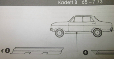 Innenschweller rechts Opel Kadett B BJ 65-73