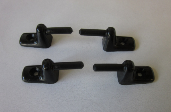 4x Sonnenblenden-Halter schwarz Opel Kadett A+B+C, Ascona/Manta A, Opel GT/Olympia A