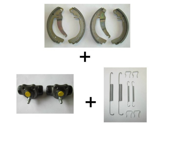 Bremsbackensatz+Radbremsyzlinder+Montagesatz Opel GT,Olympia A, Kadett A,B,C 1.0-1.2 OHV