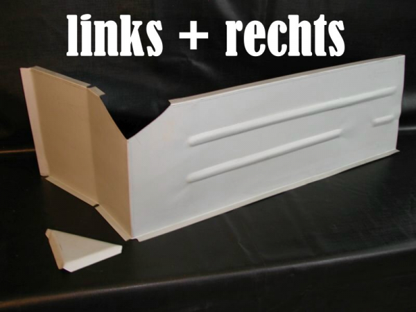 Radkasten-Oberteil+Dreiecksblech links + rechts Jeep Wrangler CJ7 bis BJ86