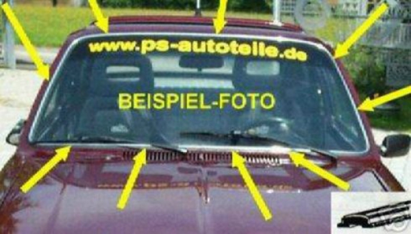 Chrom Keder Zierband für Scheibendichtung vorne Opel Kadett B